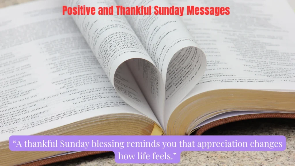 Positive and Thankful Sunday Messages