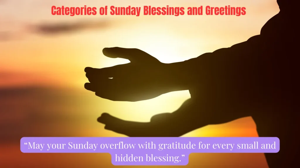 Categories of Sunday Blessings and Greetings