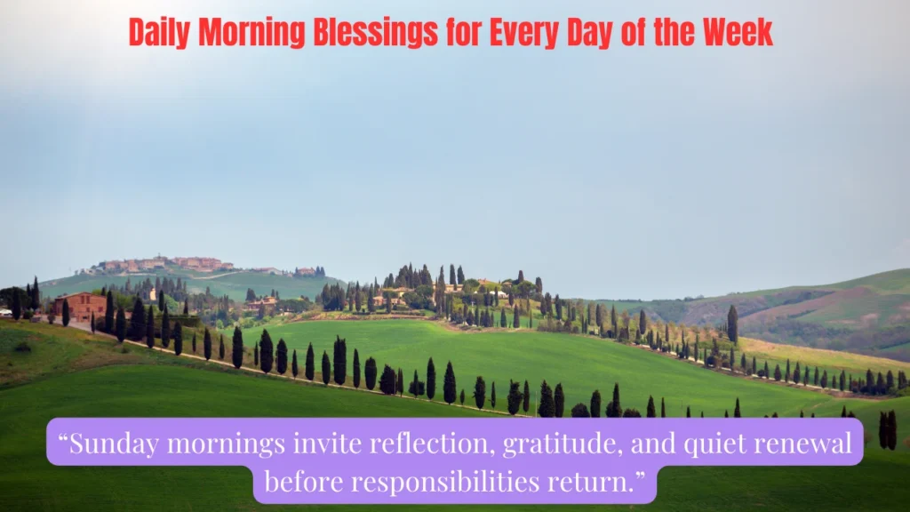 Daily Morning Blessings for Every Day of the Week