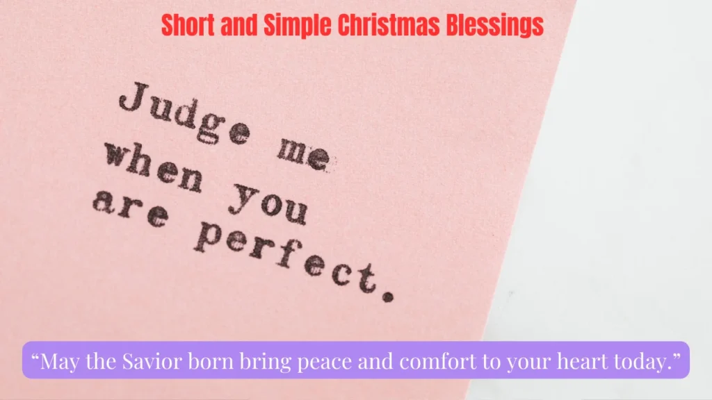 Short and Simple Christmas Blessings