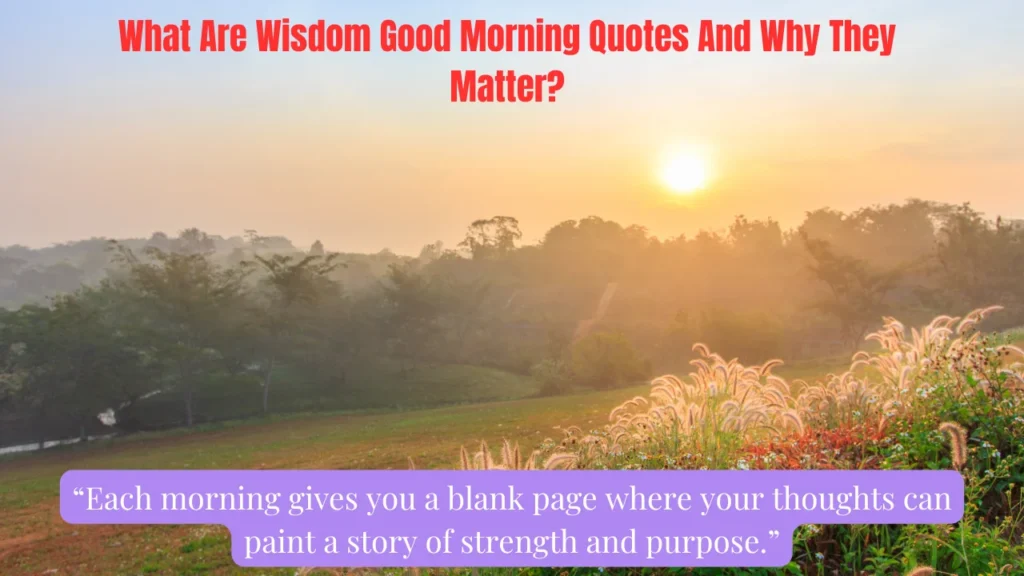 What Are Wisdom Good Morning Quotes And Why They Matter?
