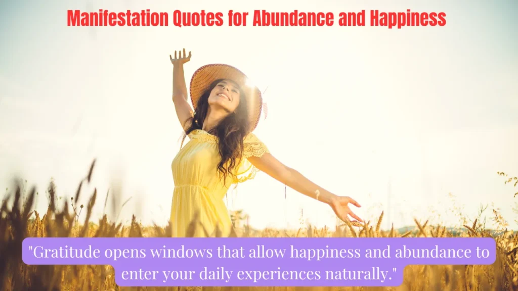Manifestation Quotes for Abundance and Happiness