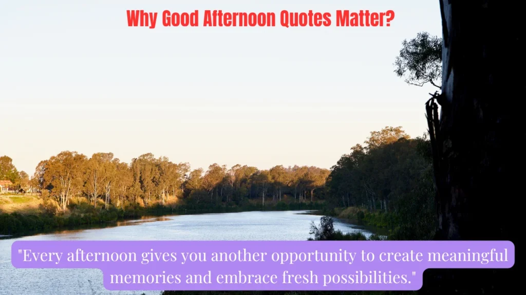 Why Good Afternoon Quotes Matter?