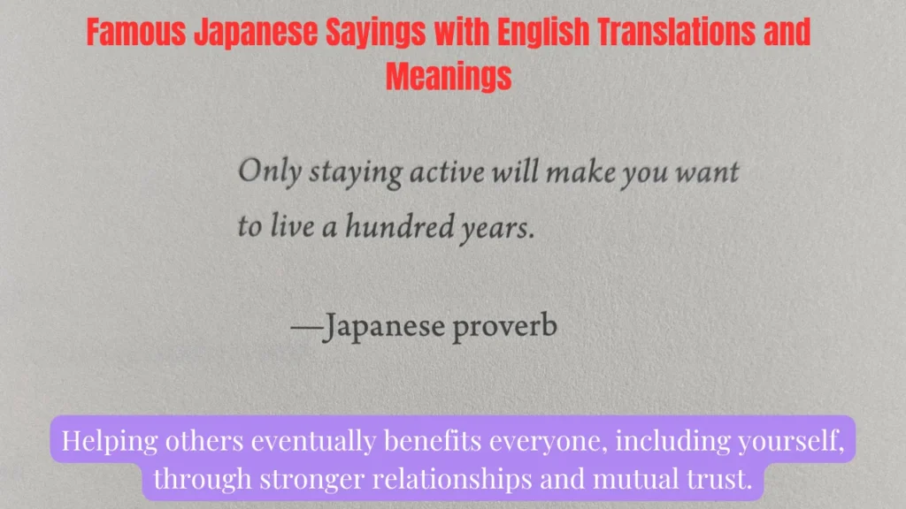 Famous Japanese Sayings with English Translations and Meanings
