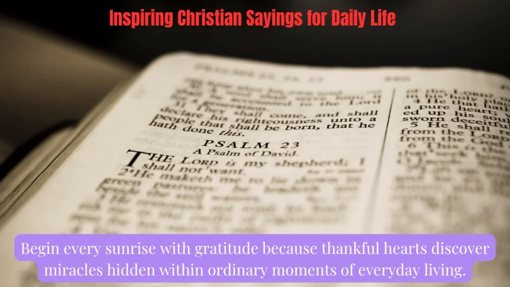 Inspiring Christian Sayings for Daily Life